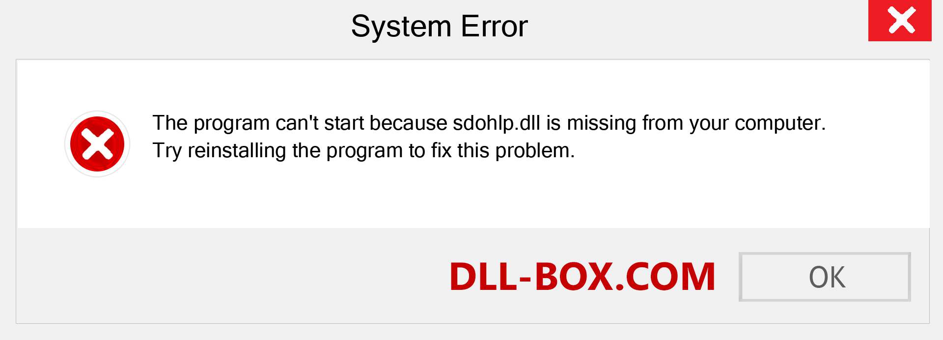  sdohlp.dll file is missing?. Download for Windows 7, 8, 10 - Fix  sdohlp dll Missing Error on Windows, photos, images